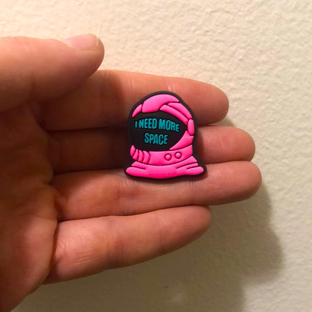 I Need More Space Pink Crocs Charm
